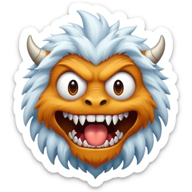 white monster sticker