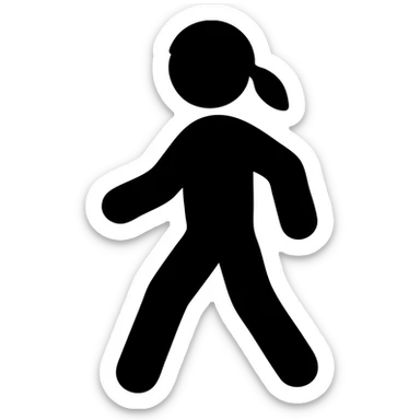 walking person in durag sticker