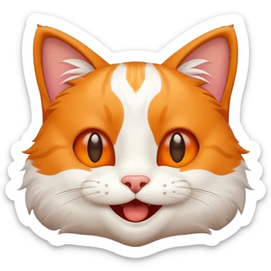 excited happy cat sticker