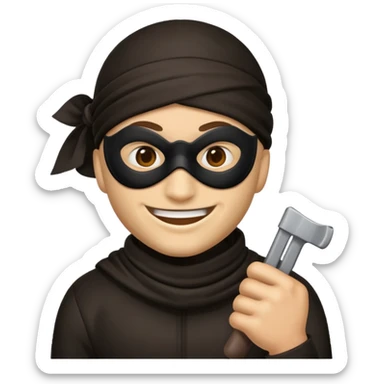 Robber emoji sticker