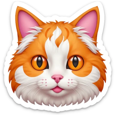 A stupid cat with every eye facing the opposite direction sticker
