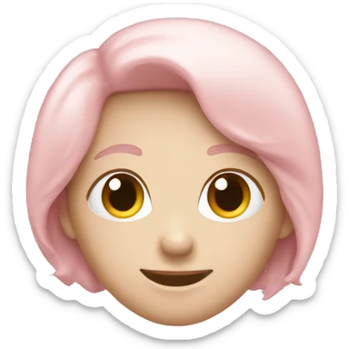 light pink hear  sticker