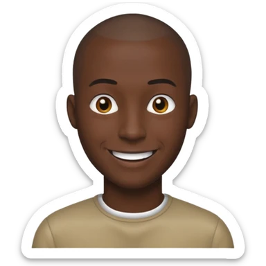 man with buzzcut black sticker