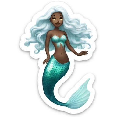 White skin mermaid sticker