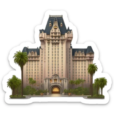 The Hollywood tower hotel sticker