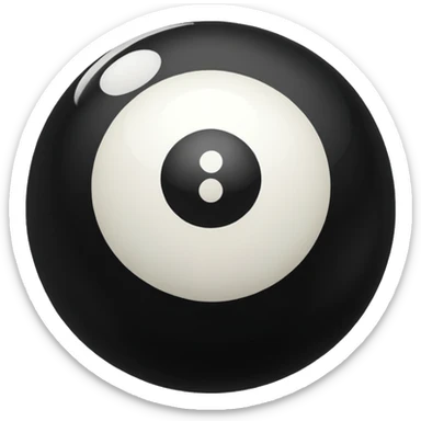 create emoji with the themes of heyball - chinese eight ball sticker