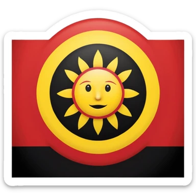 Aboriginal Australians flag without the Union Jack  sticker