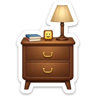A Cupboard-commode-drawer-night-bed-stand furniture with a night lamp,WİTH BED sticker