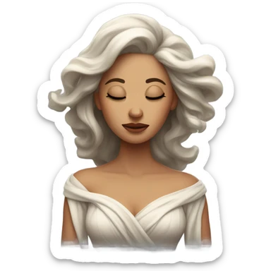 Lady fainting  sticker