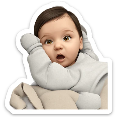 casual portrait of girl lying sticker