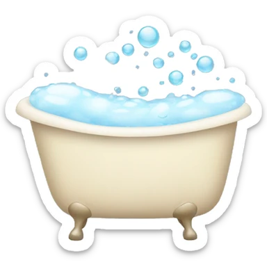bath tub with bubbles sticker