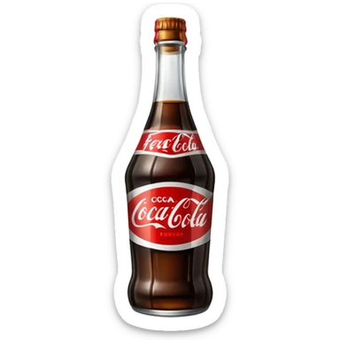 Vaso con forma de botella que contenga dentro fernet con coca cola sticker