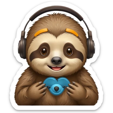 I want a cute Sloth streaming « Motivation ! » sticker