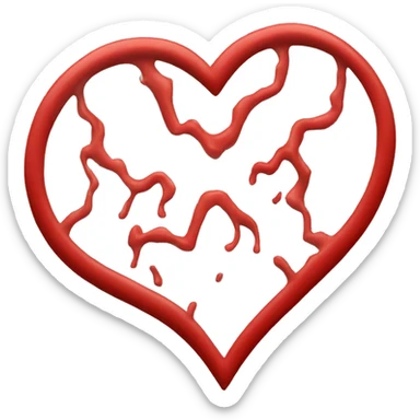 red heart beating sticker