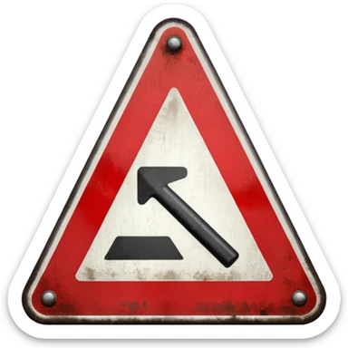 traffic sign turn sticker