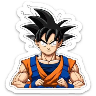 Goku avec kameha sticker