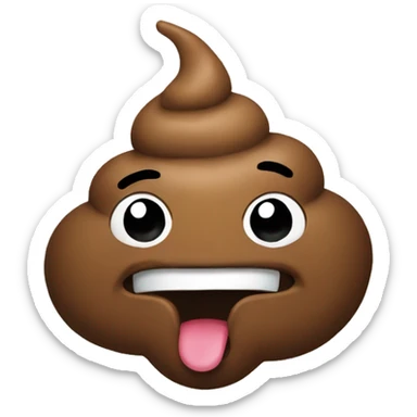 Poop happy sticker