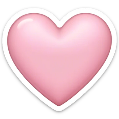 light pink heart sticker