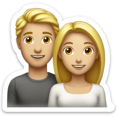 Couple blanc homme et femme sticker