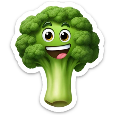 Happy broccoli sticker
