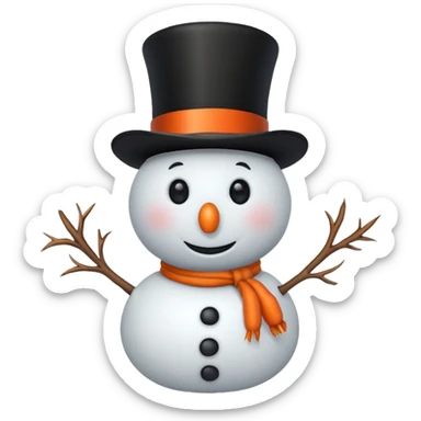 Snowman sticker