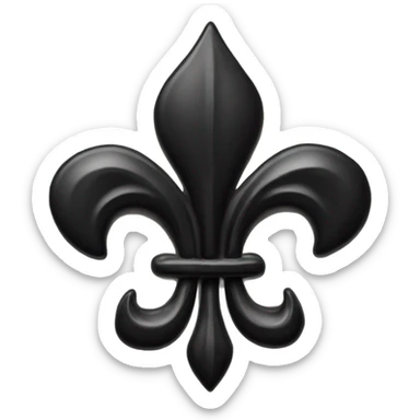 black fleur de lis sticker