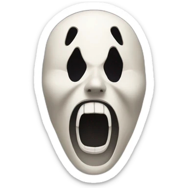 Mask scream sticker
