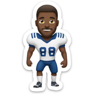 Make a Guy who is playing football sticker