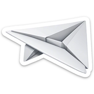 2d paper plane  sticker