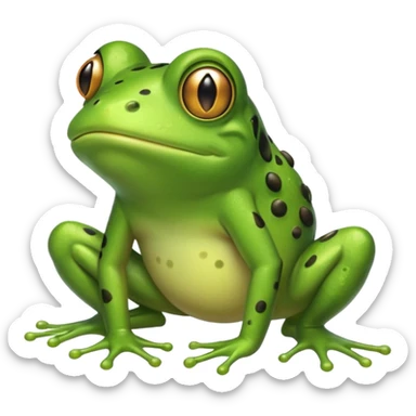 Frog farting showing wind from bum sticker
