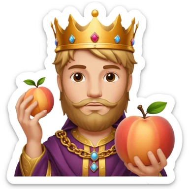 handsome king and peach sticker