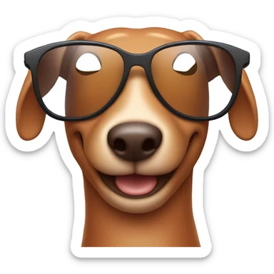 happy sausage in sunglasses  sticker