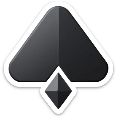 3d diamond shape matte black. diamond shape like on a playing card sticker