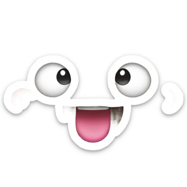 Rainbow coloured Poo smiling sticker