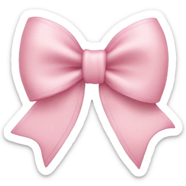 A light pink bow sticker
