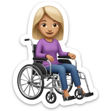 woman in manual wheelchair sticker