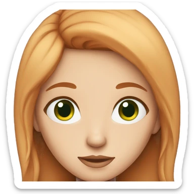 Readhead girl green eyes sticker