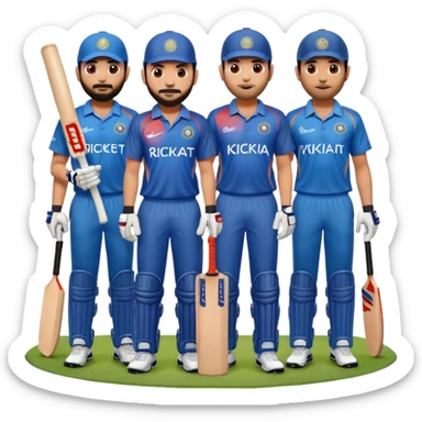Virat Kohli and rohit sharma and ms dhoni sticker