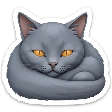 Russian blue cat sleeping  sticker