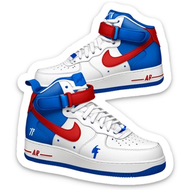 Crip and blood themed air force 1s sticker