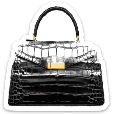 Kelly pochette crocodile black bag sticker