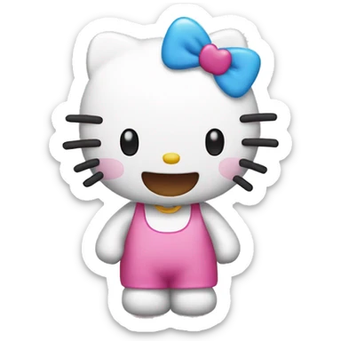 Hello kitty happy sticker
