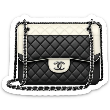 black and white le boy chanel bag sticker
