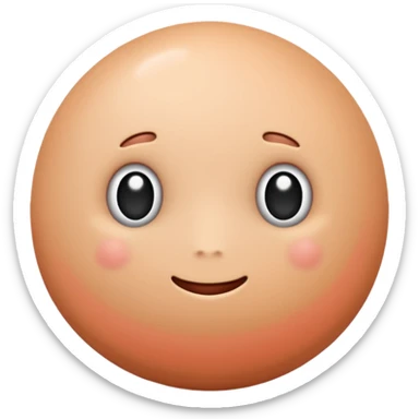 Realistic penis with no face and round balls sticker