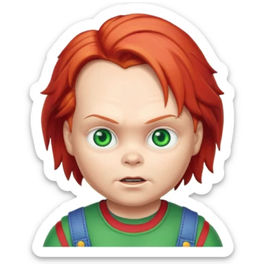 Pink roseUn emojin de chuky sticker