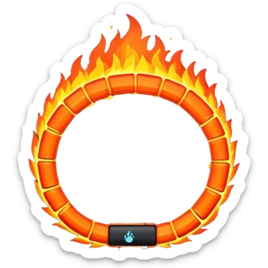 low poly fire bracelet  sticker