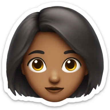 Small girl with cute cat eyes  sticker