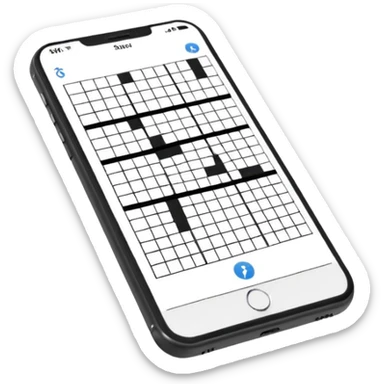 Crosswords on cellphone sticker
