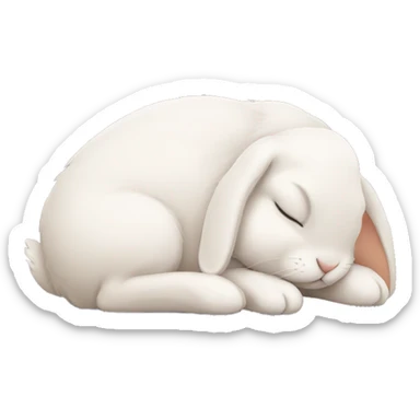 Bunny sleeping sticker