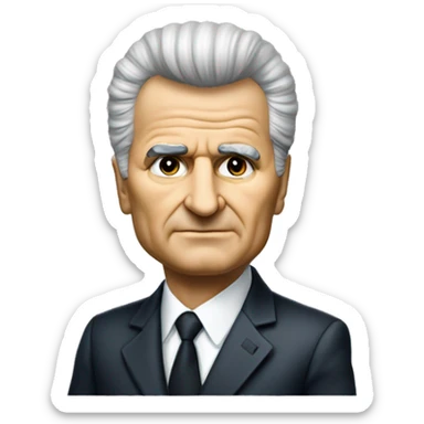 nicolae ceausescu with an controler in hand sticker